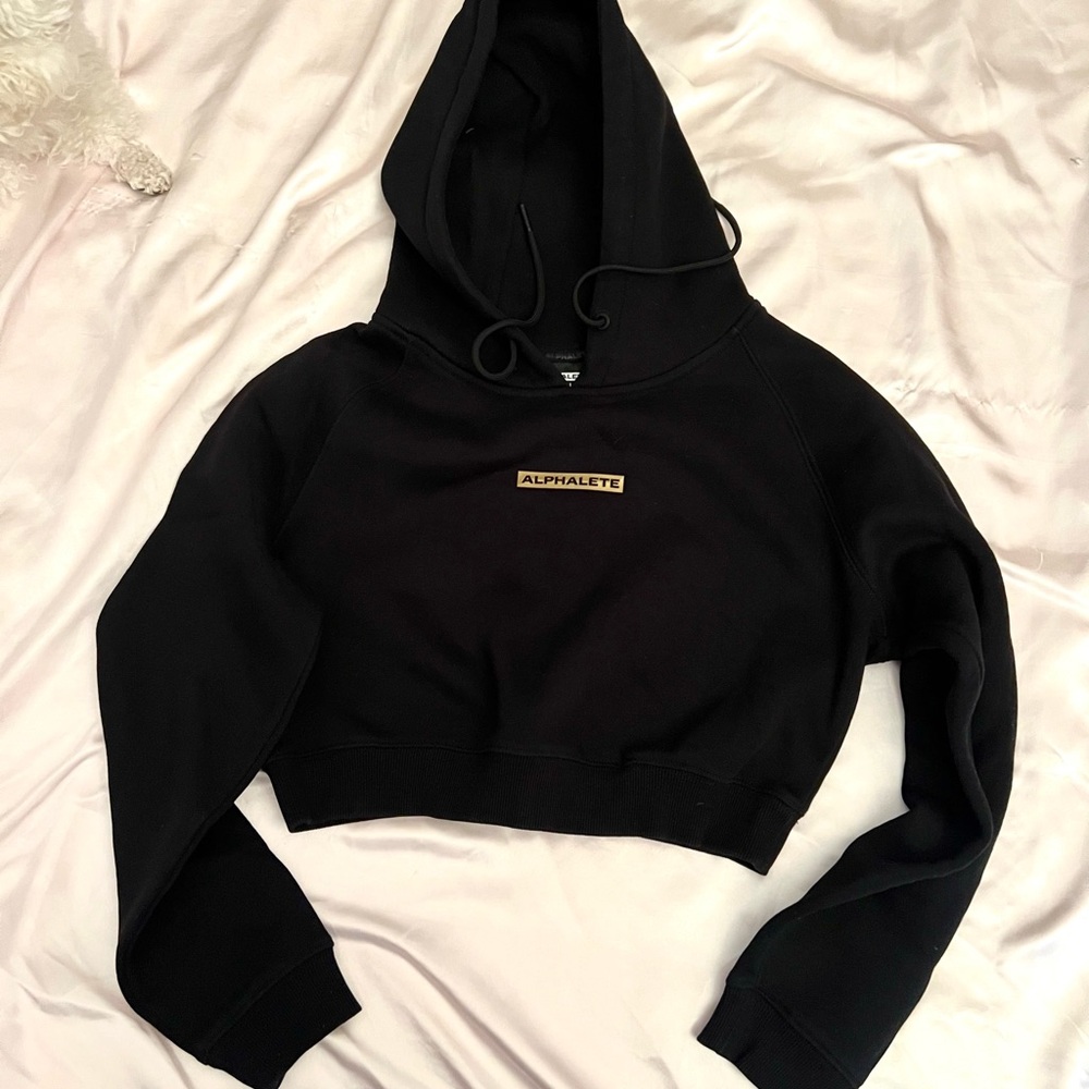 Alphalete Women's Black Cropped Hoodie